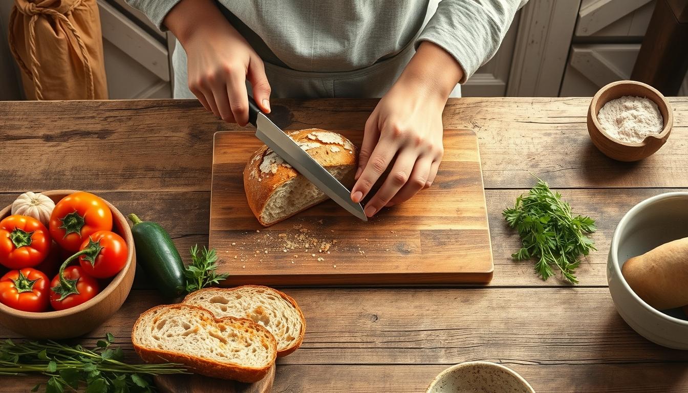 Ingredients prepared for a simple home dinner